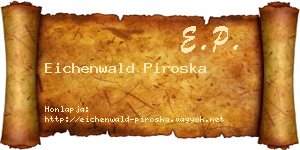 Eichenwald Piroska névjegykártya