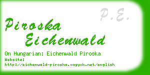 piroska eichenwald business card